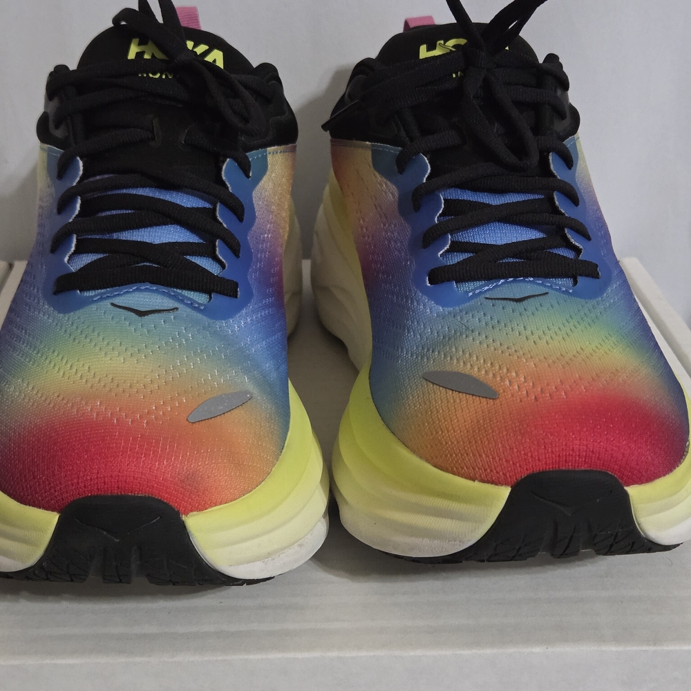 HOKA ONE ONE Bondi 8 'Rainbow' Running Shoes US Men Size 11D - Picture 4 of 11